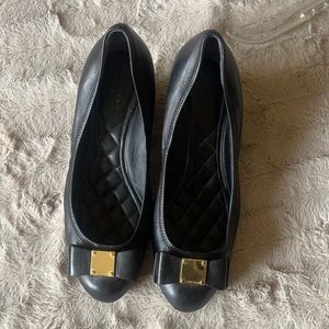 Cole Haan black leather wedges Size 8